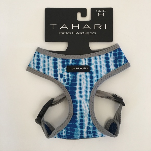 Tahari Dog New Tahari M Pet Dog Harness Blue Tie Dye For Medium Dog
